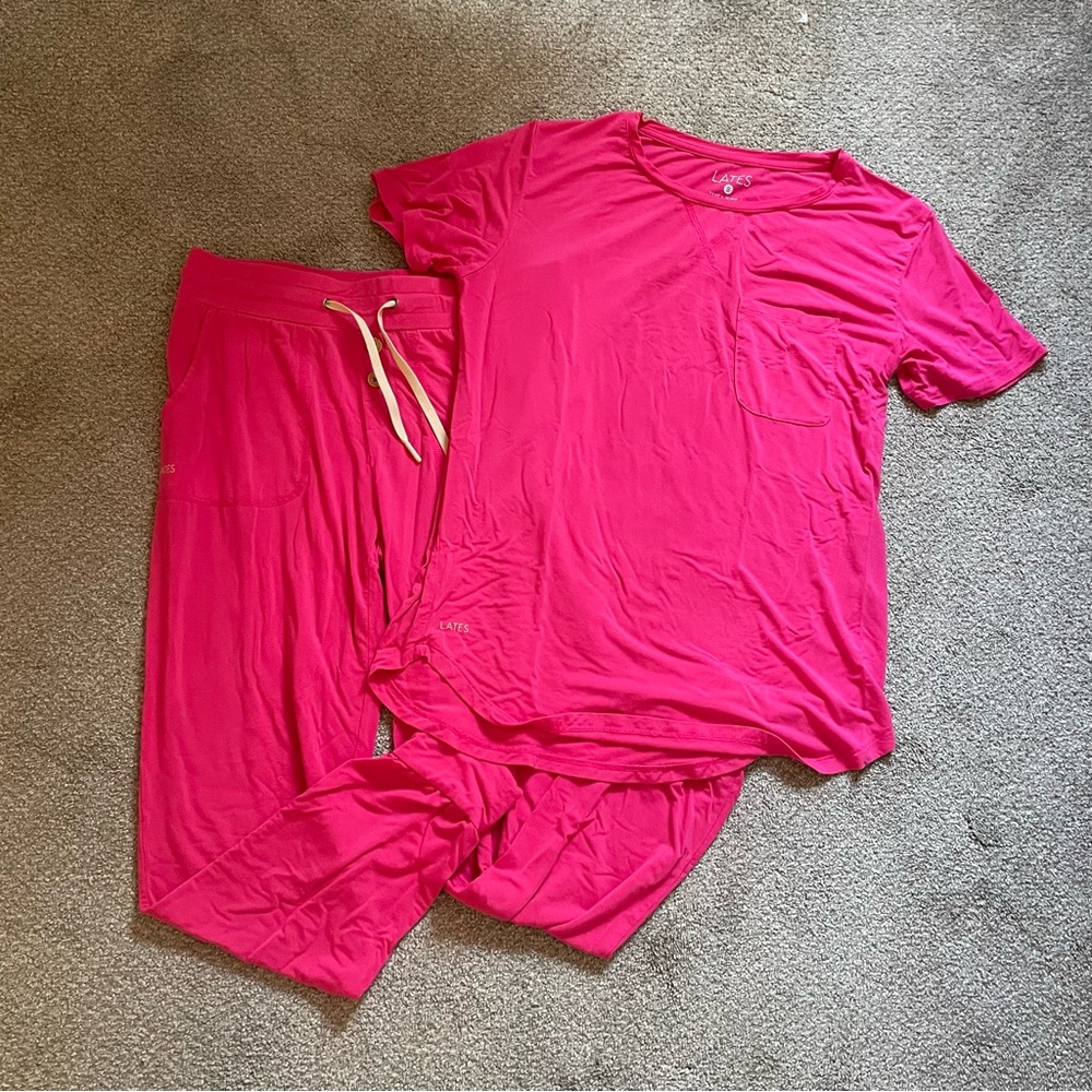 Lates by Kate Pajama Set: Raspberry